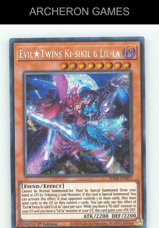 Evil Twins Ki-sikil & Lil-la (Secret Rare) SEC YUGIOH Card 1st Edition