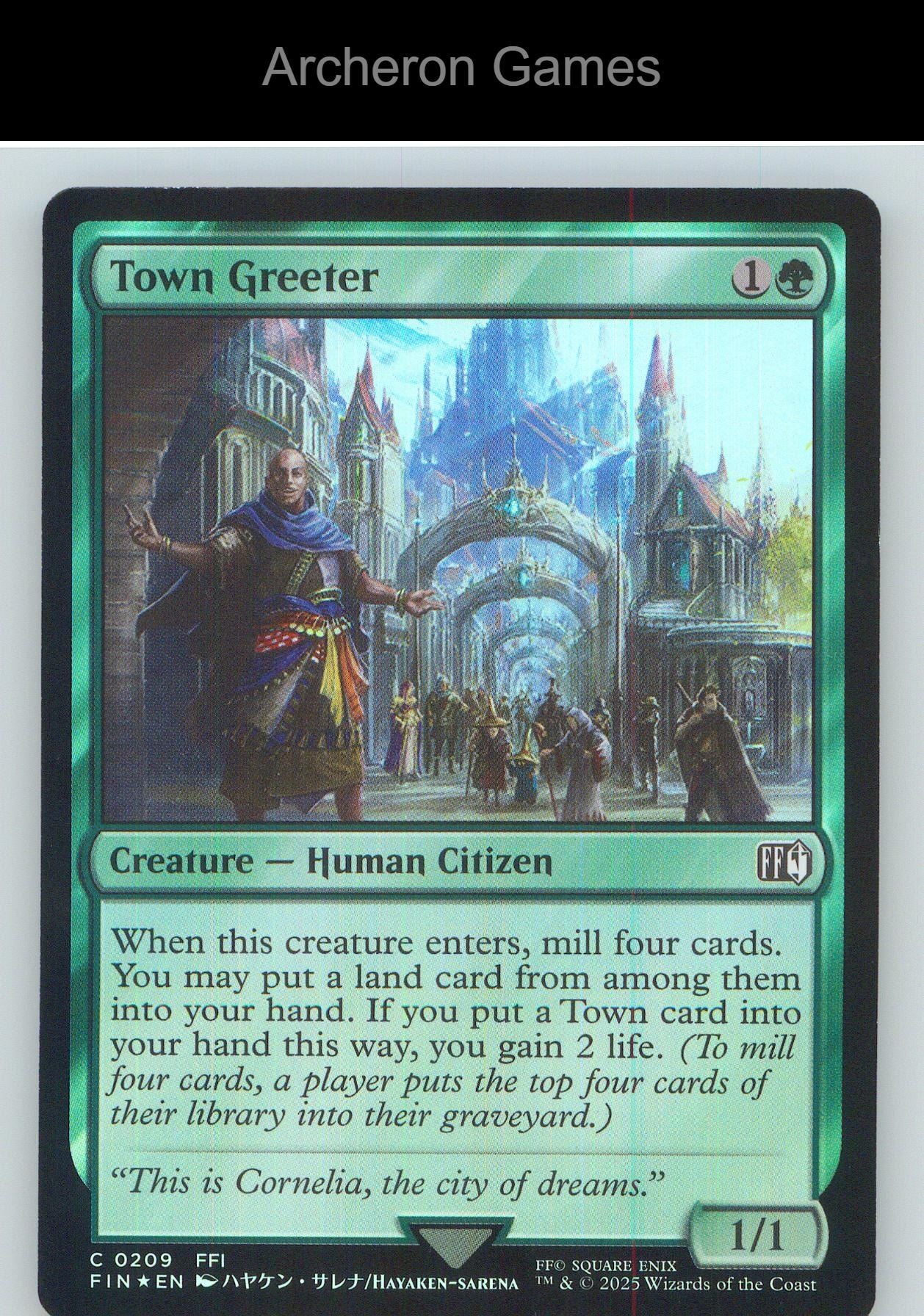 Town Greeter FIN 209 C MTG Card NM/EX+ Foil