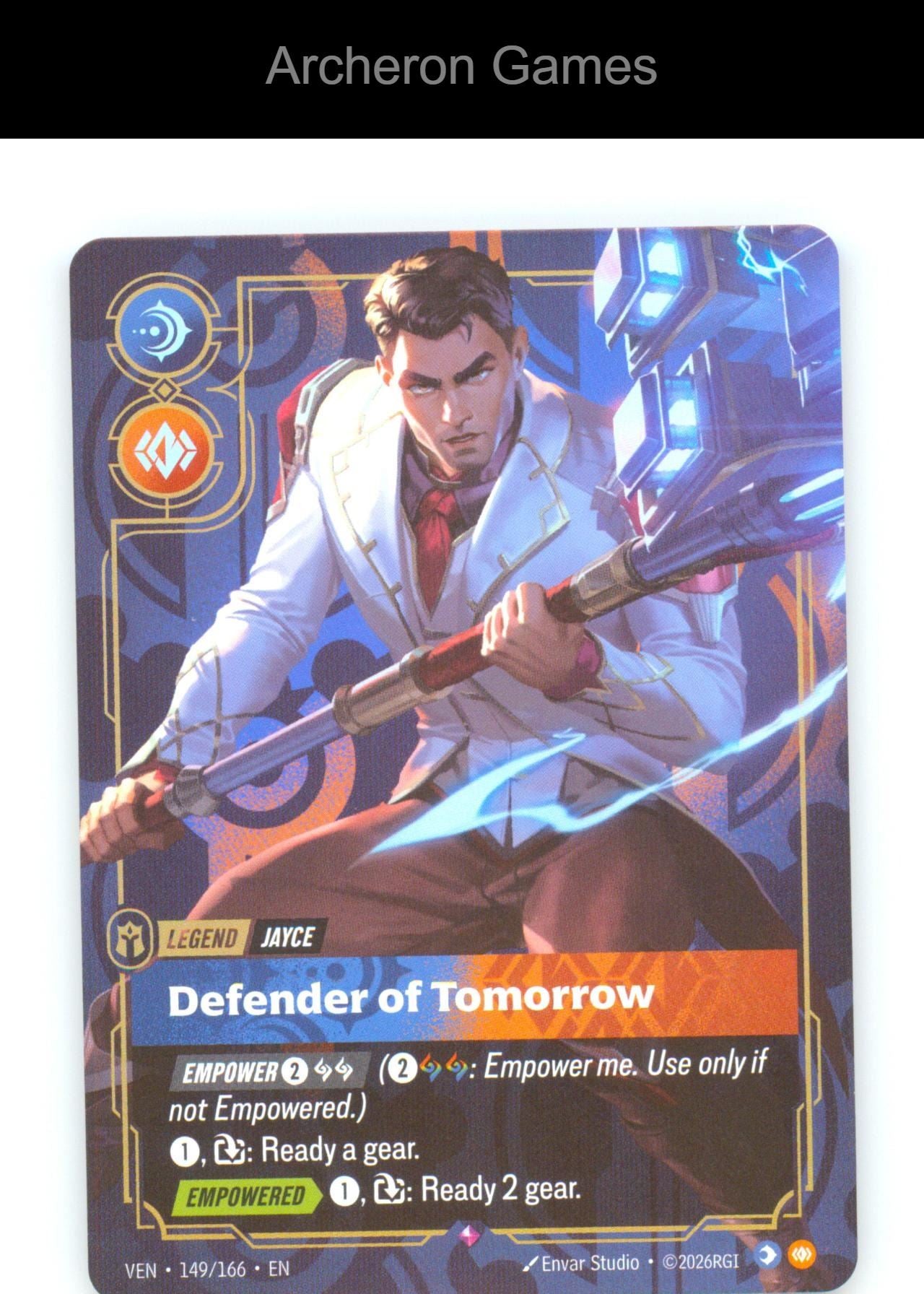 Jayce - Defender of Tomorrow VEN 149/166 R Vendetta Riftbound Card Foil