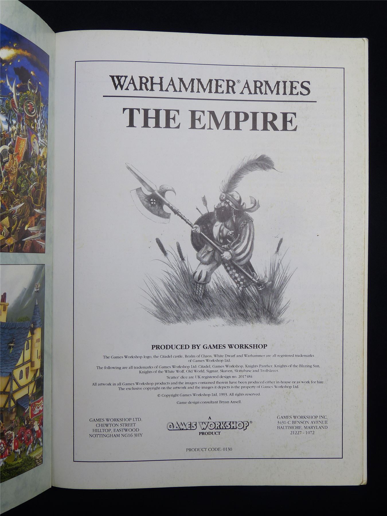 Warhammer Armies: The Empire 4th Edition Softback 1996 - Warhammer Old World #1HA