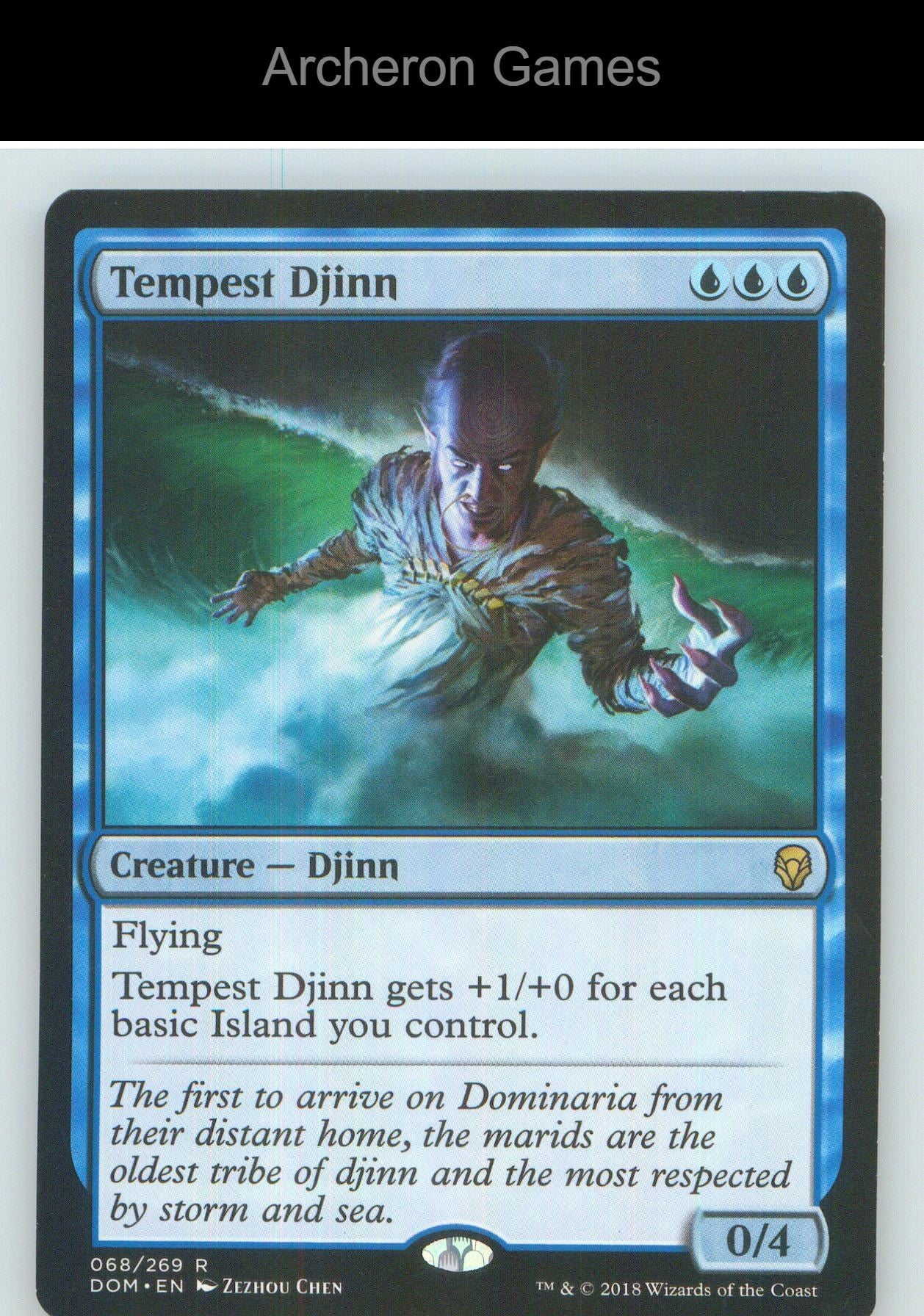 Tempest Djinn DOM 68 R MTG Card NM/EX+