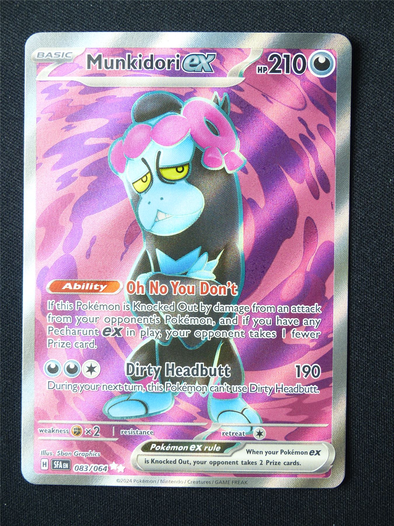 Munkidori EX 083/064 Textured Holo - Pokemon Card #5VT