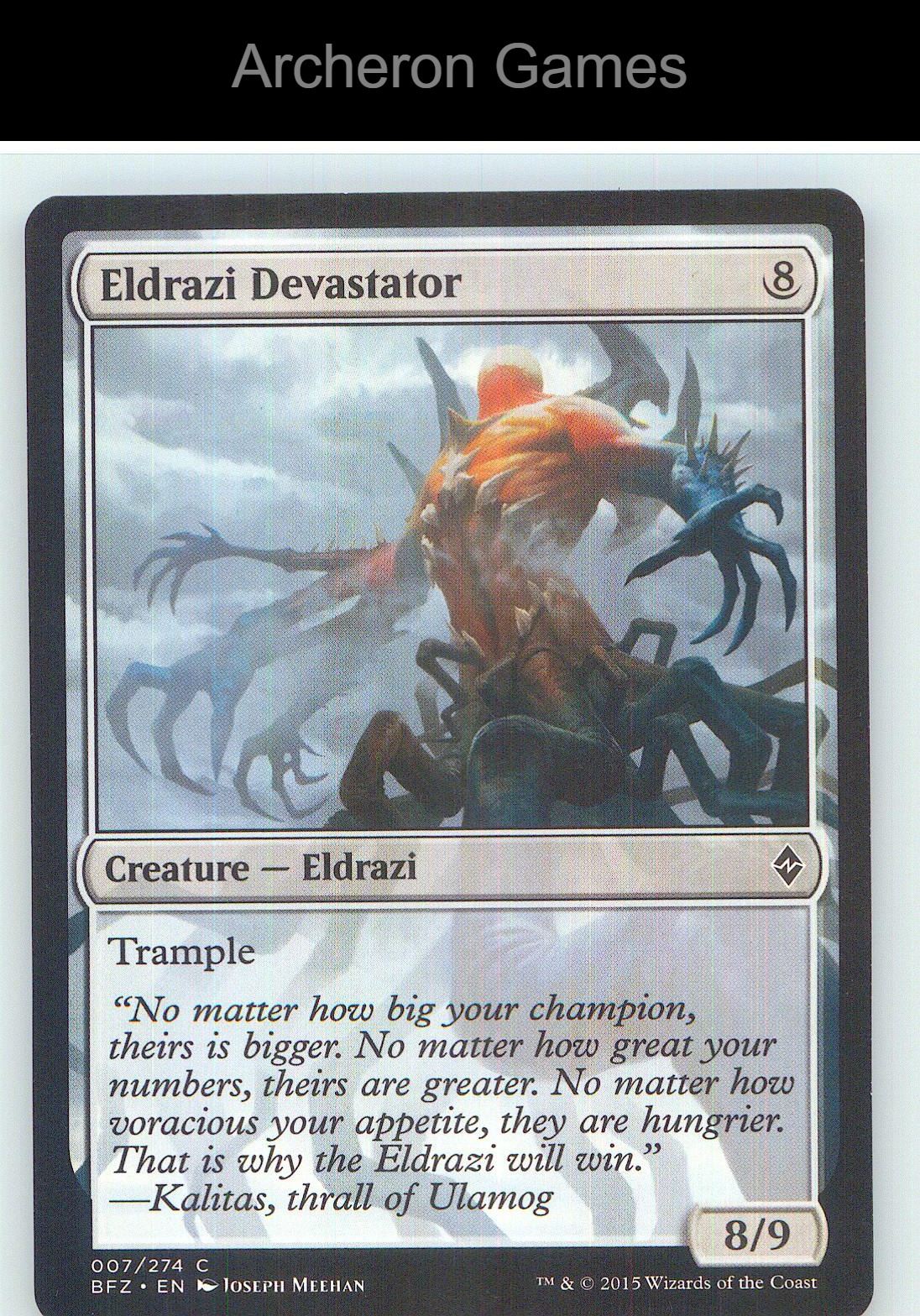 Eldrazi Devastator BFZ 7 C MTG Card NM/EX+