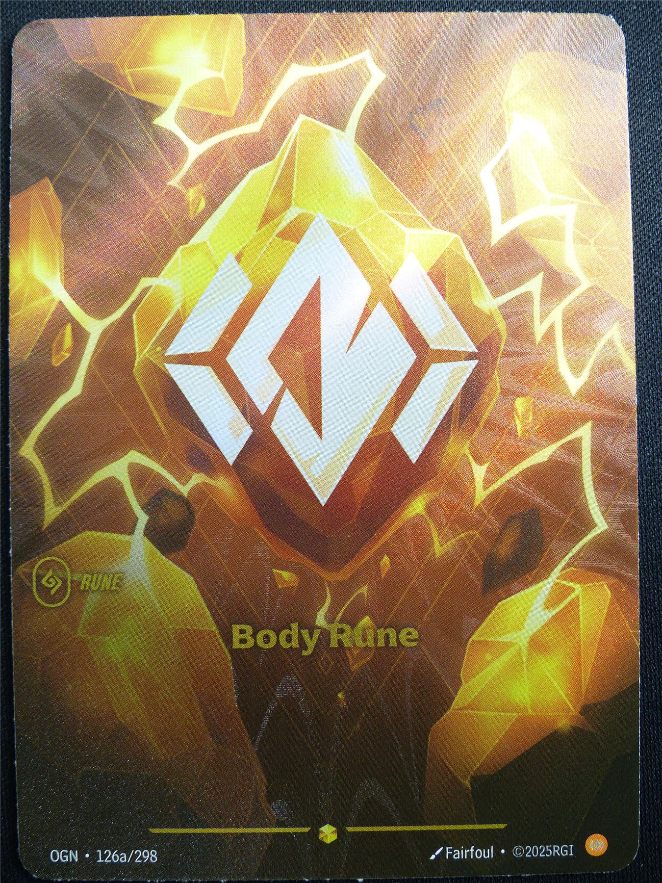 Body Rune 126a/298 Overnumber Rare Foil - OGN - Riftbound Card #2DJ