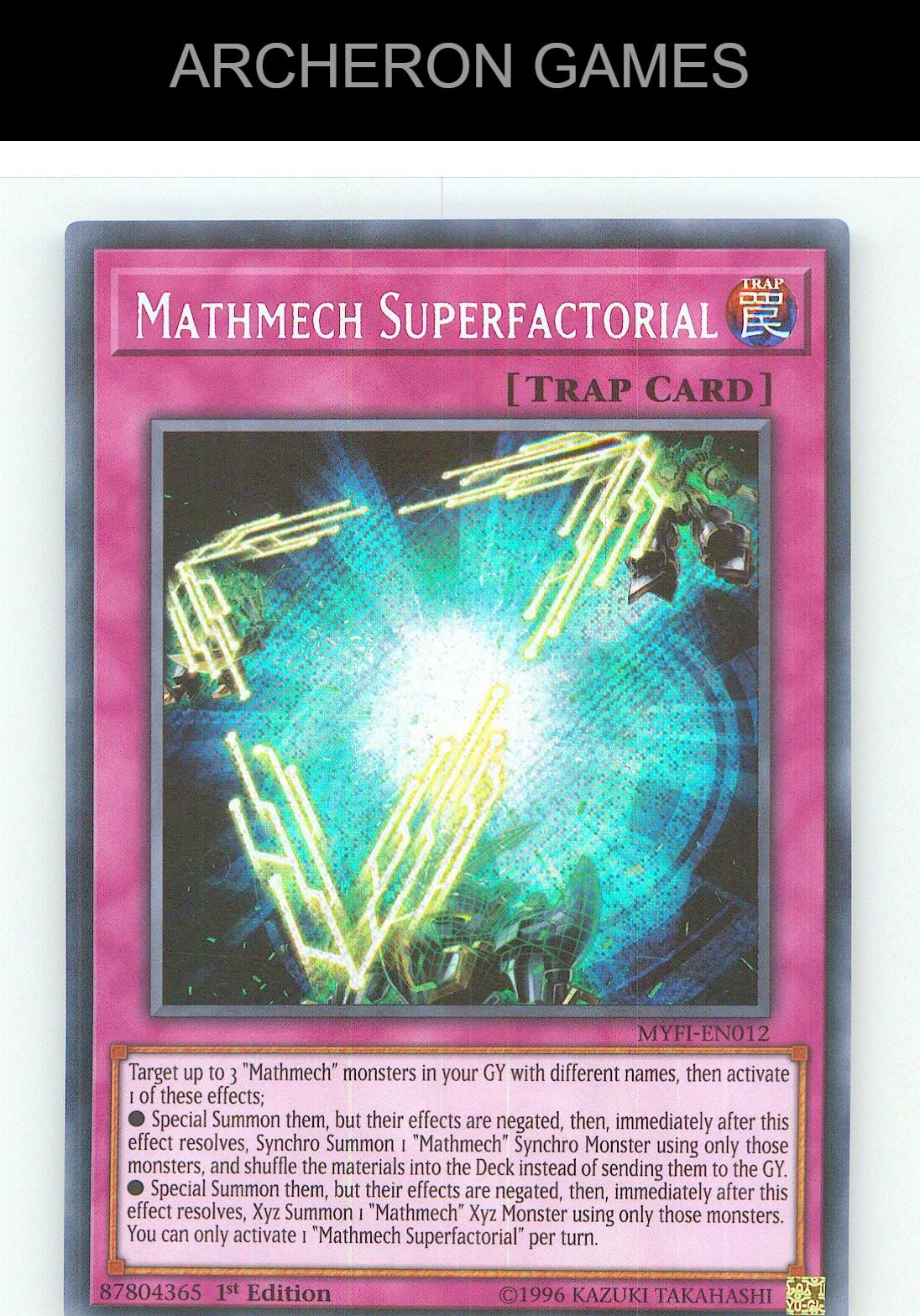 Mathmech Superfactorial SEC YUGIOH Card 1st Edition