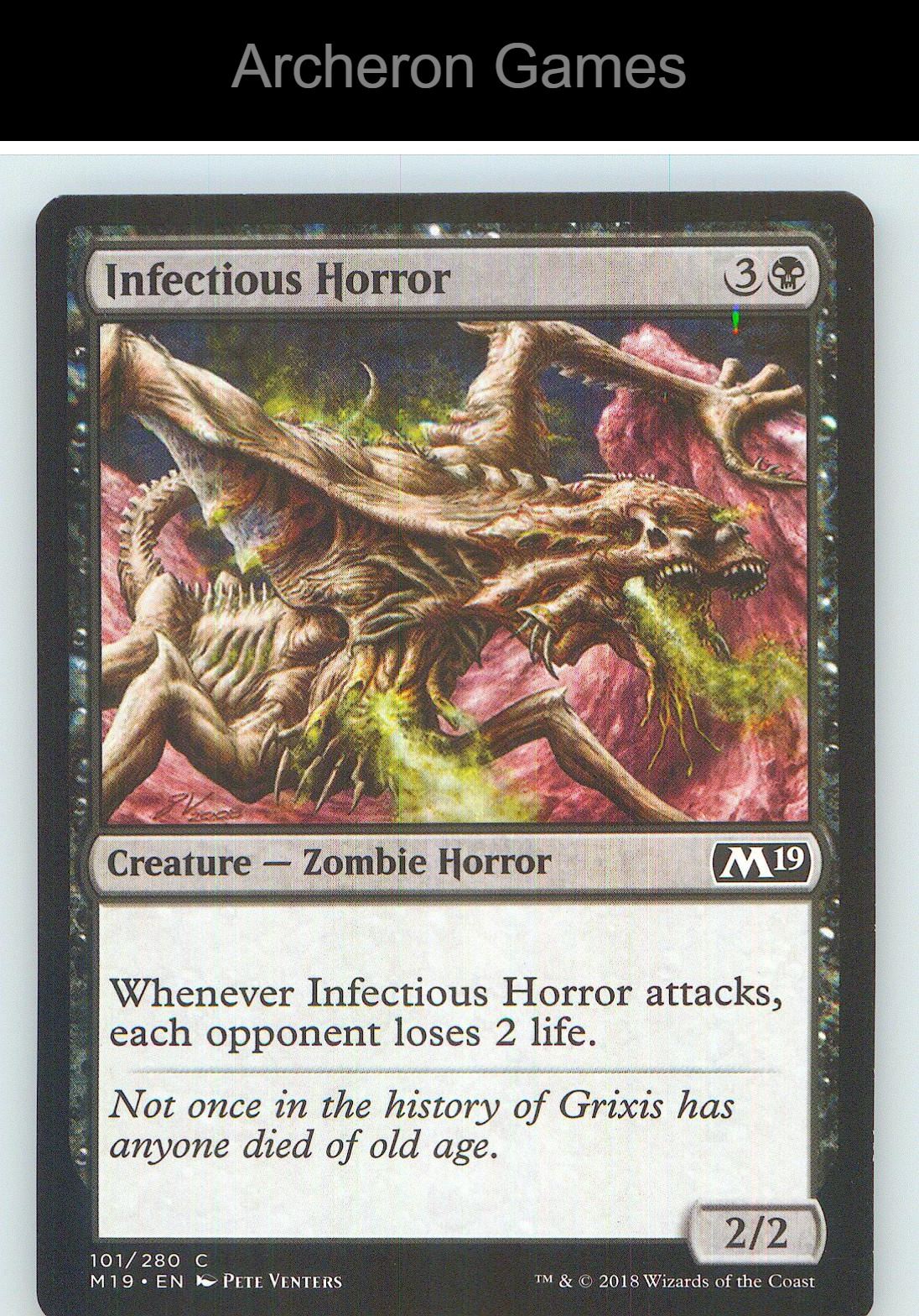 Infectious Horror M19 101 C MTG Card NM/EX+