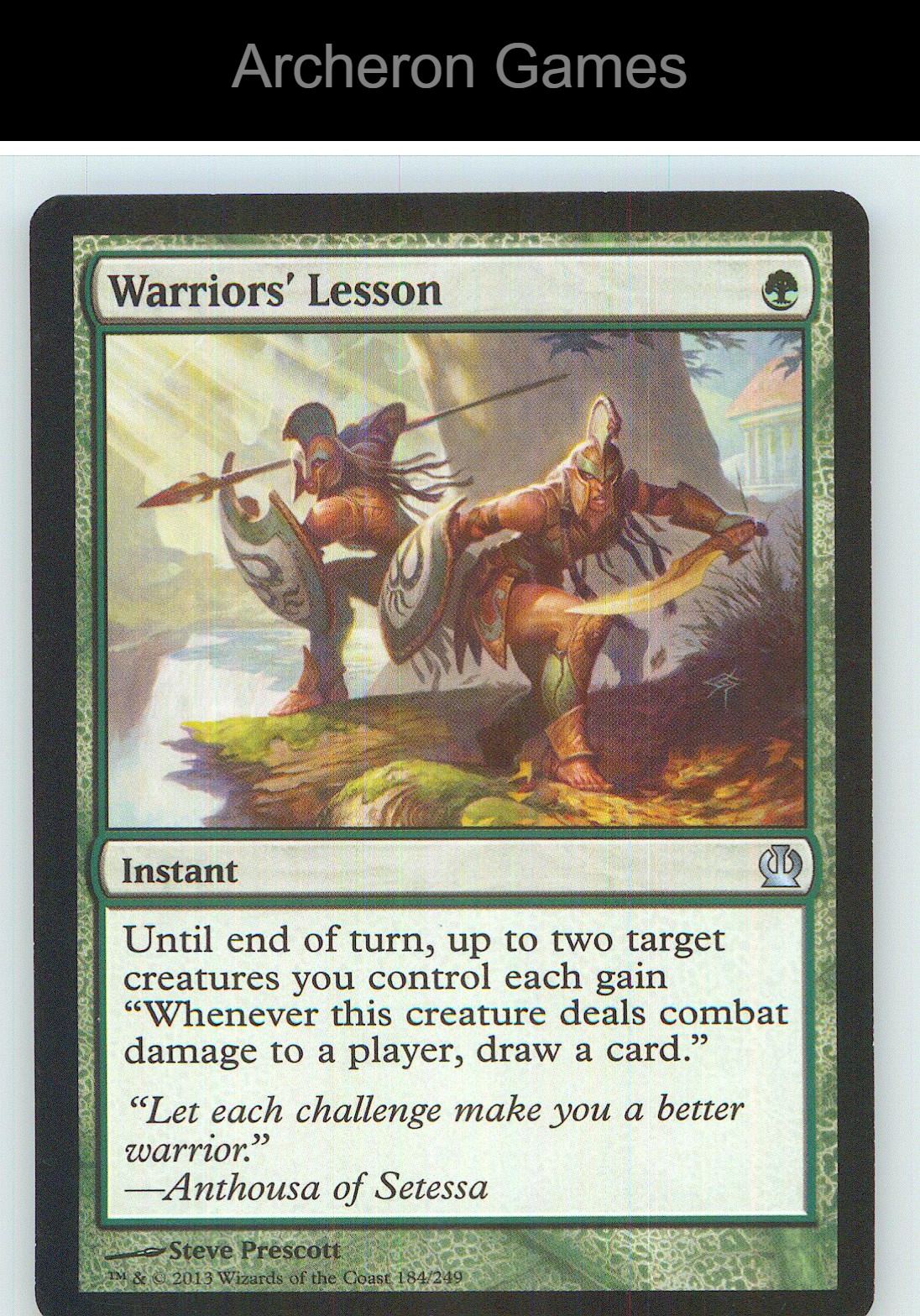 Warriors' Lesson THS 184 UC MTG Card NM/EX+
