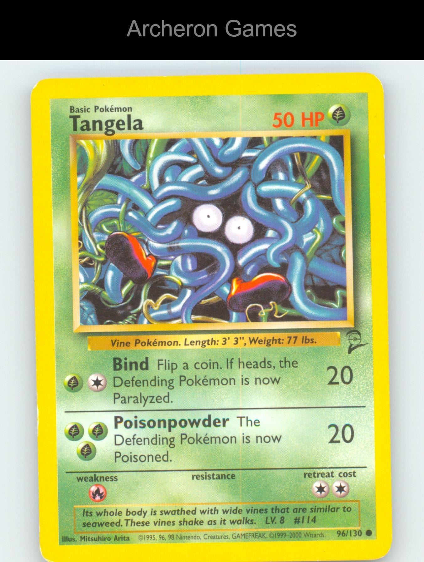 Pokemon Card Tangela B2 96/130 C Base Set 2
