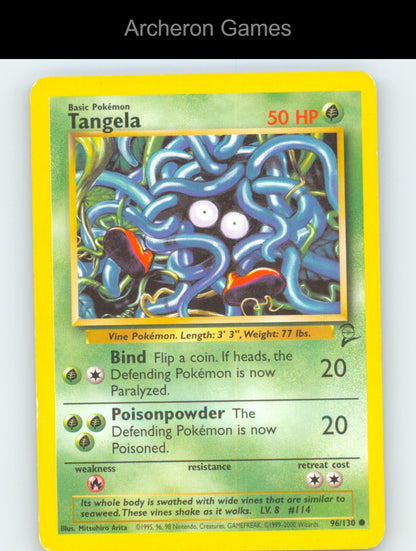 Pokemon Card Tangela B2 96/130 C Base Set 2