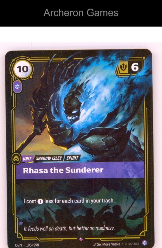 Rhasa the Sunderer OGN 195/298 R Origins Riftbound Card