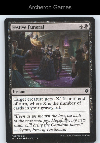 Festive Funeral 87 C MTG Card Throne of Eldraine