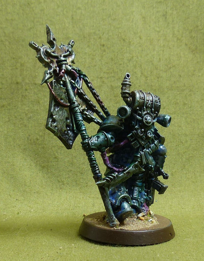 Plague Marine Icon Bearer painted - Chaos Space Marines - Warhammer 40K #1J0
