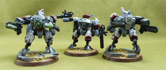XV8 Crisis Battlesuit Team painted - Tau Empire - Warhammer 40K #1QA
