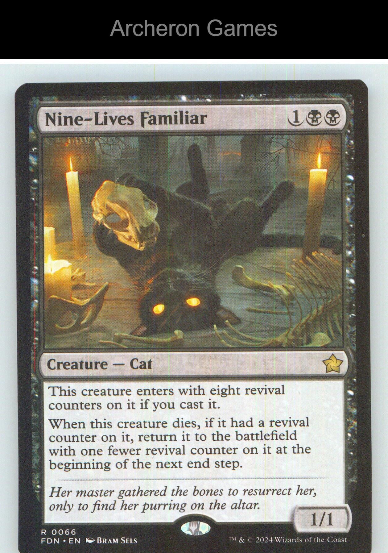 Nine-Lives Familiar FDN 66 R MTG Card NM/EX+