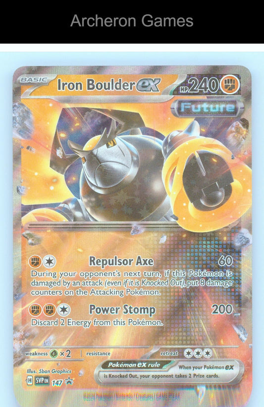 Pokemon Card Iron Boulder ex SVP 147 HOLO P Scarlet & Violet Promo