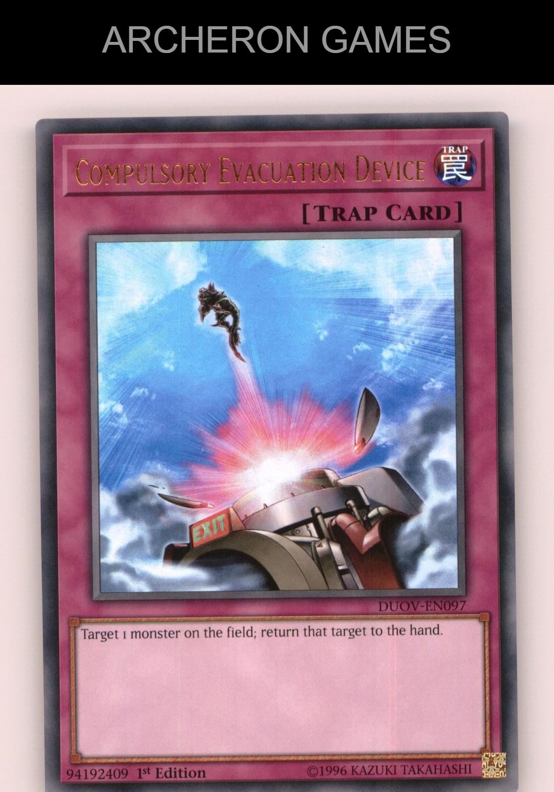 Compulsory Evacuation Device Ultra Rare YUGIOH Card