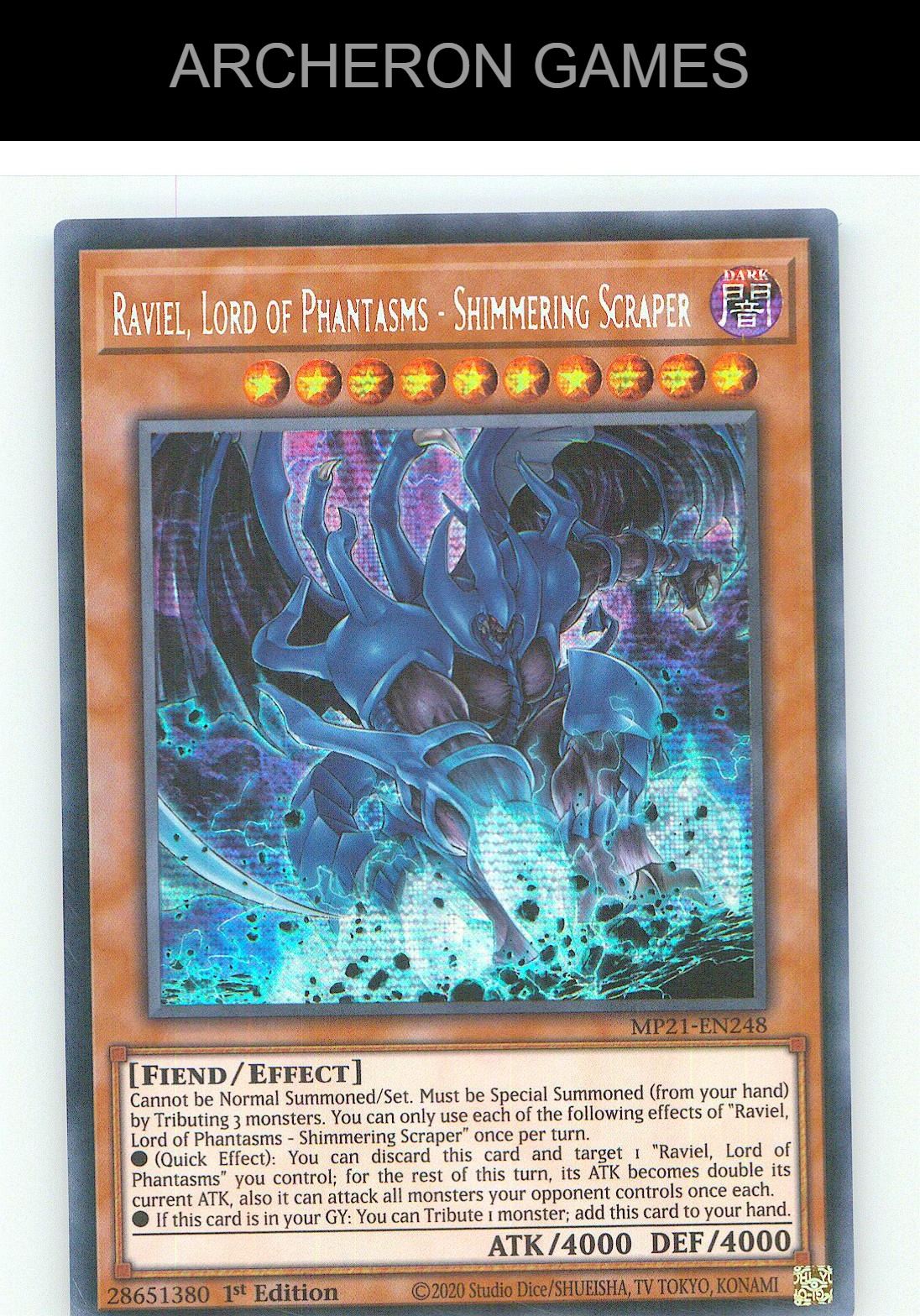 Raviel, Lord of Phantasms - Shimmering Scraper YUGIOH Card 1st Edition