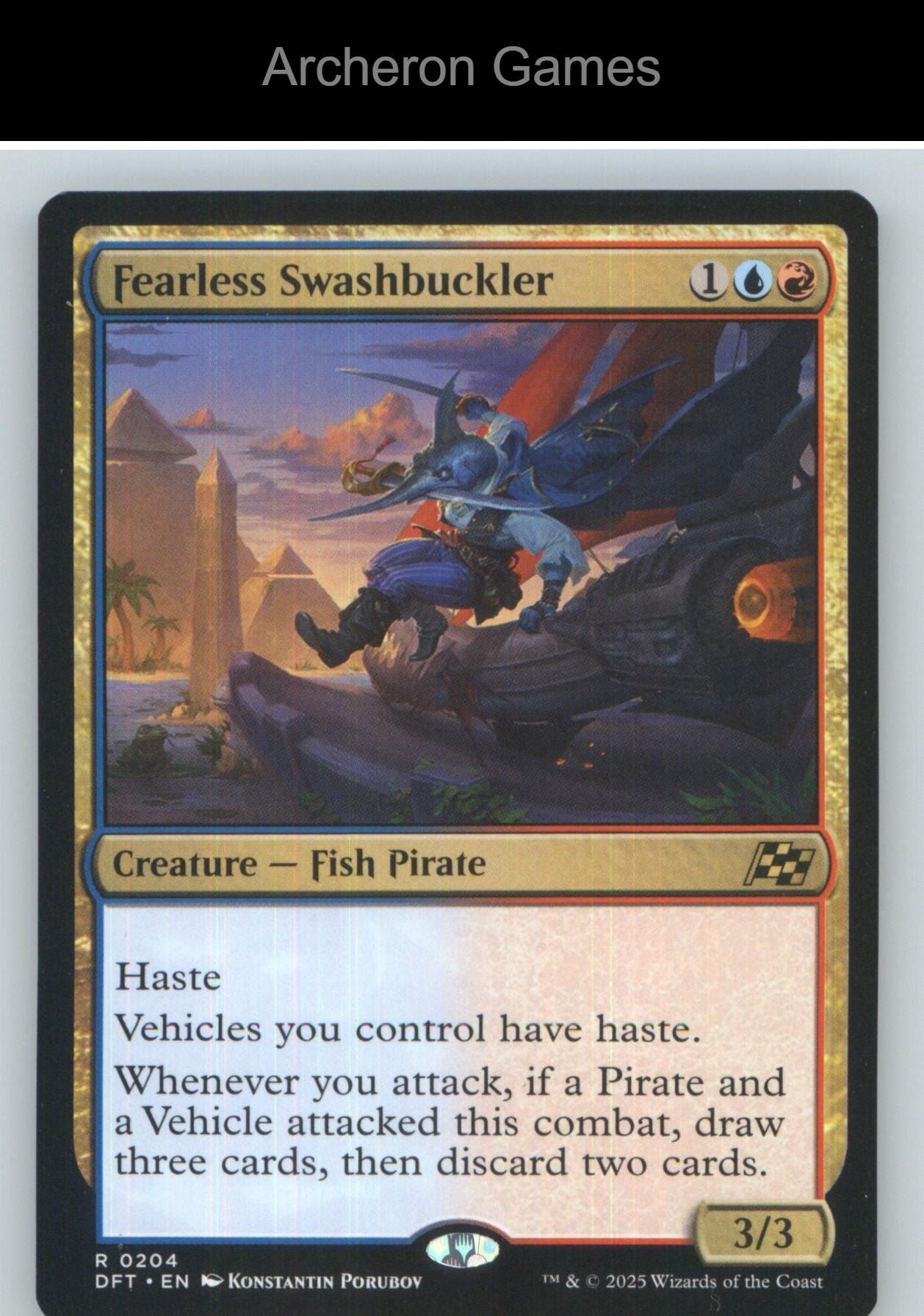 Fearless Swashbuckler DFT 204 R MTG Card NM/EX+