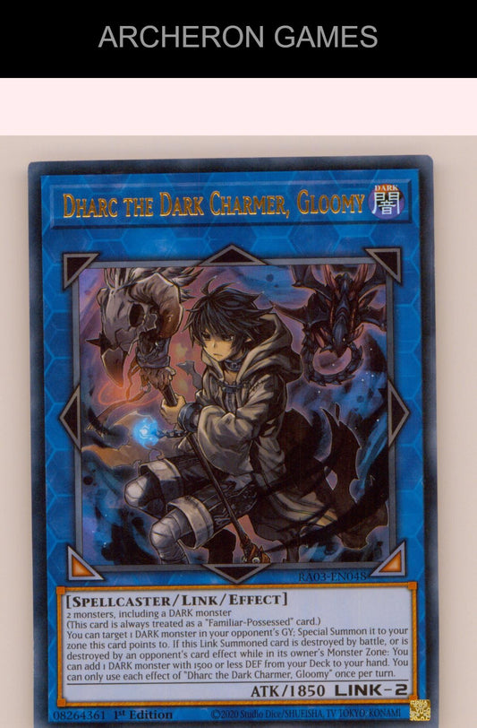 Dharc the Dark Charmer, Gloomy (UR) Ultra Rare YUGIOH Card 1st Edition