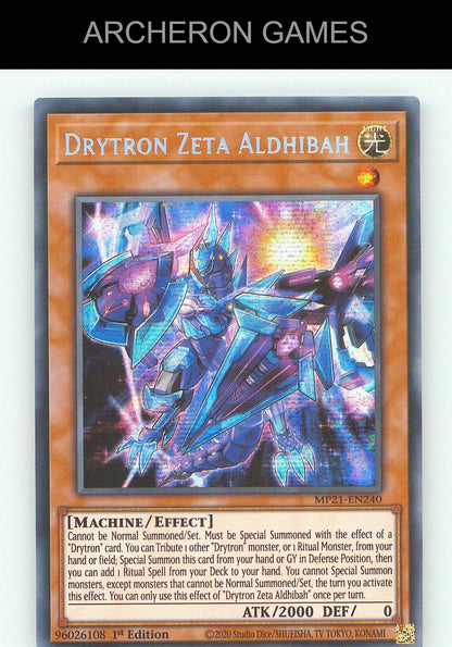 Drytron Zeta Aldhibah SEC YUGIOH Card