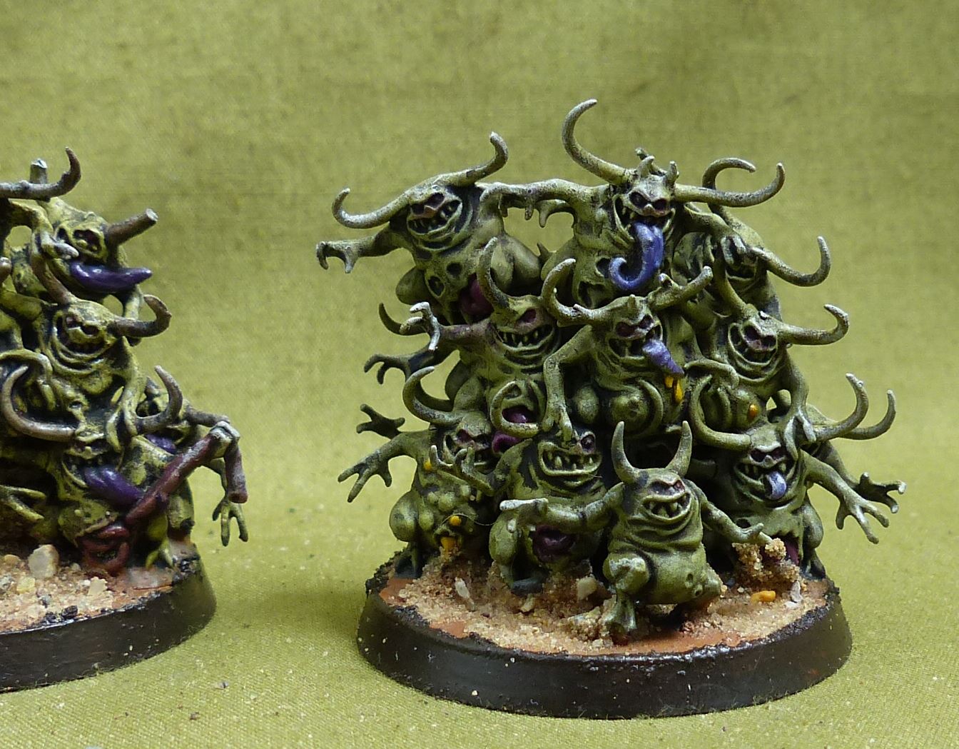 Nurglings painted - Chaos Daemons - Warhammer 40K #5C8
