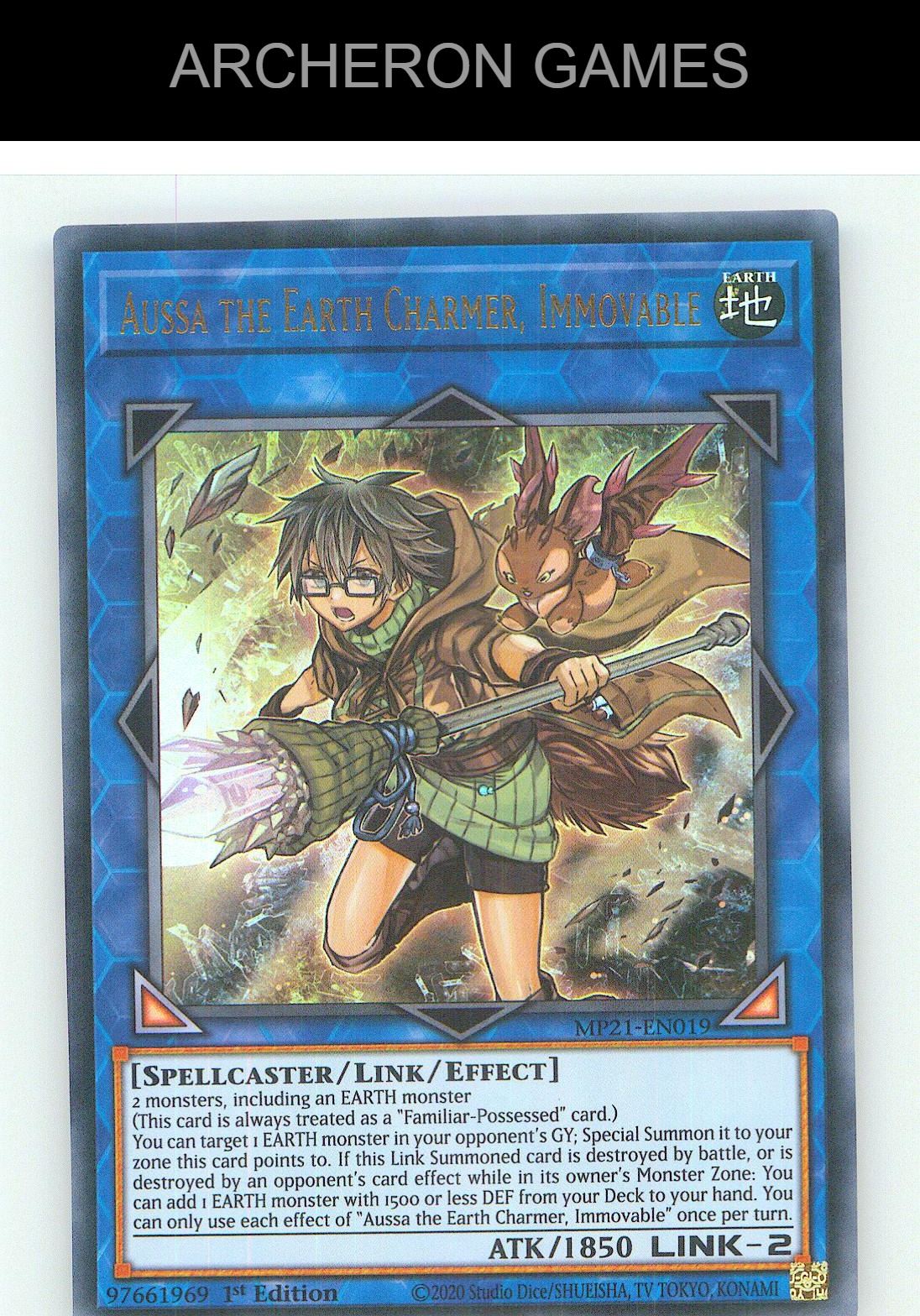 Aussa the Earth Charmer, Immovable Ultra Rare YUGIOH Card 1st Edition
