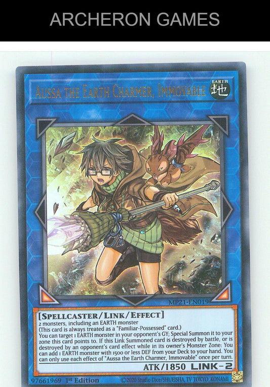 Aussa the Earth Charmer, Immovable Ultra Rare YUGIOH Card 1st Edition