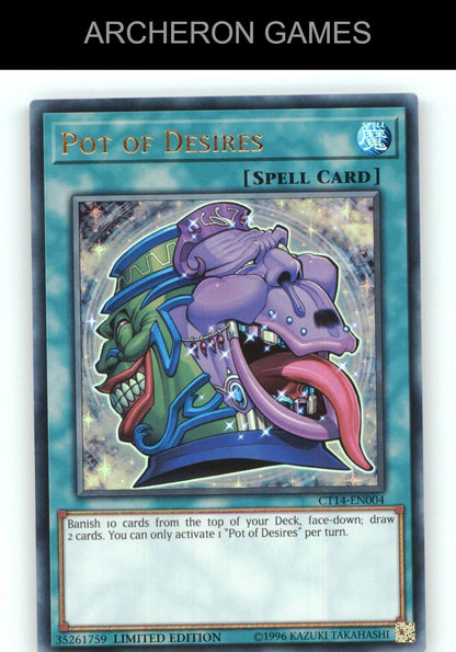 Pot of Desires (CR) Ultra Rare YUGIOH Card