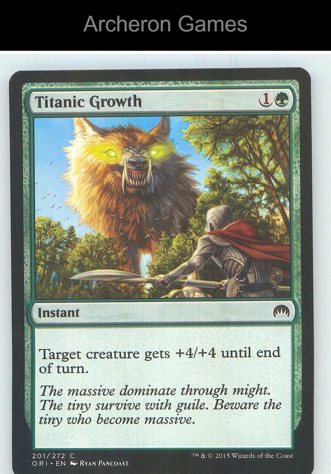 Titanic Growth ORI 201 C MTG Card NM/EX+