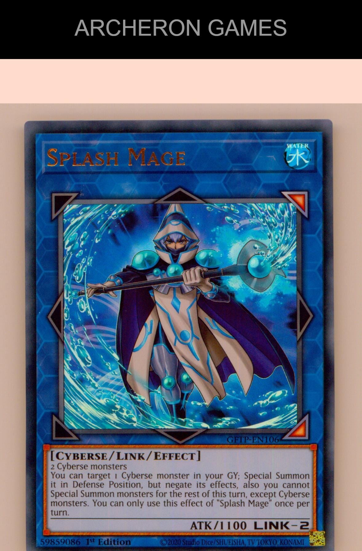 Splash Mage Ultra Rare YUGIOH Card 1st Edition