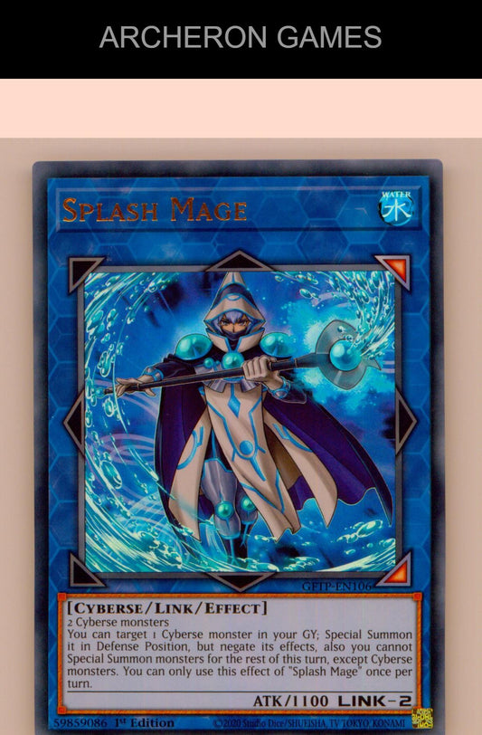 Splash Mage Ultra Rare YUGIOH Card 1st Edition