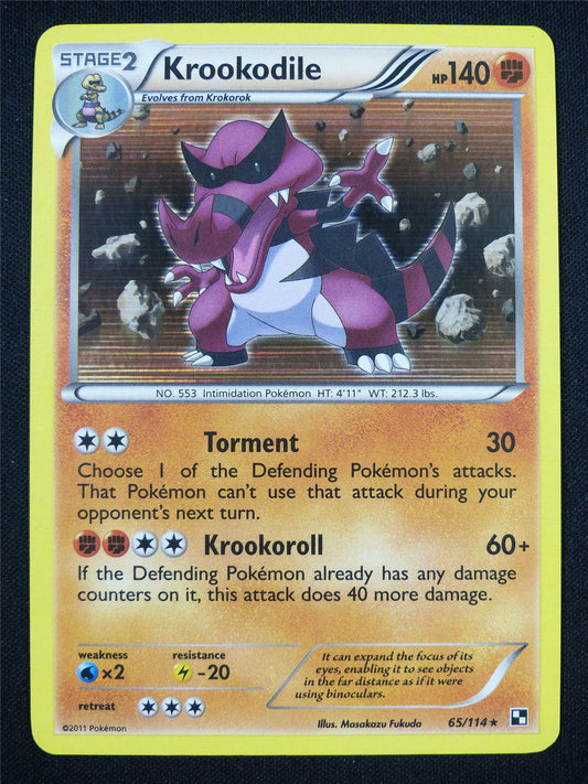 Krookodile 65/114 Holo - Pokemon Card #B3