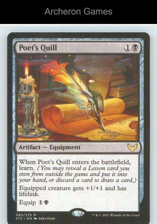 Poet's Quill STX 82 R MTG Card NM/EX+