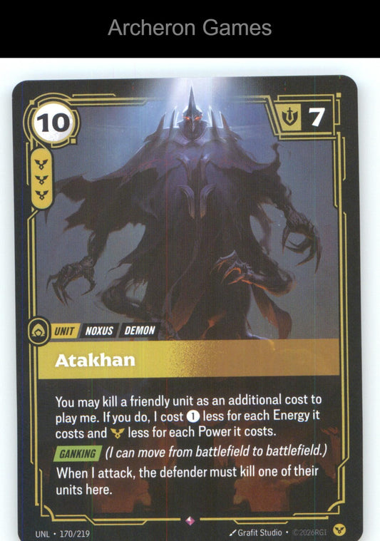 Atakhan UNL 170/219 R Unleashed Riftbound Card Foil