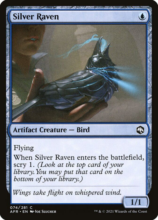 Mtg: AFR : Silver Raven - Foil - NM