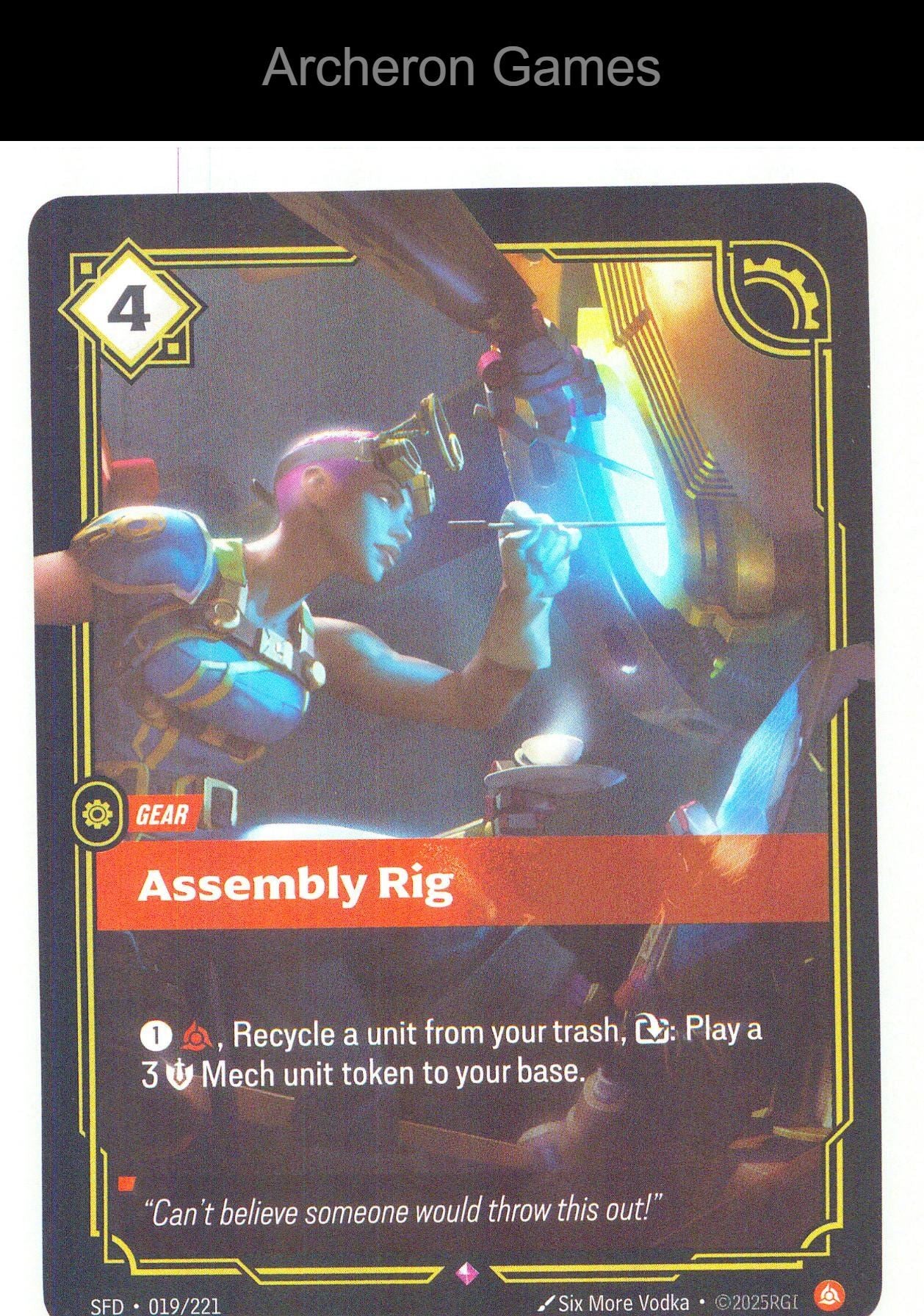 Assembly Rig SFD 019/221 R Spiritforged Riftbound Card Foil
