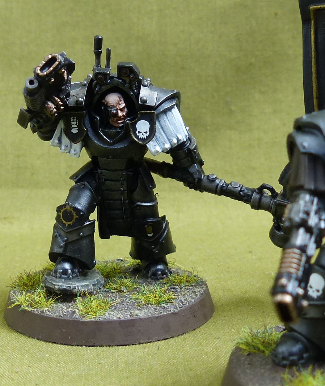 Legion Cataphractii Terminator Command Squad painted - Iron Hands - Warhammer Horus Heresy #2Q9