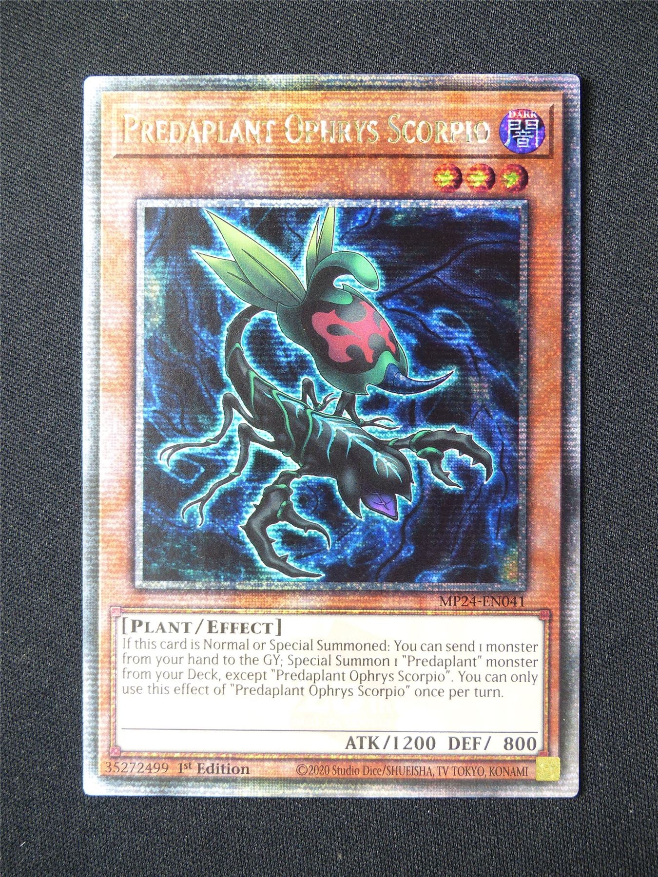 Predaplant Ophyrs Scorpio MP24 Quarter Century Rare - 1st ed Yugioh Card #3SD