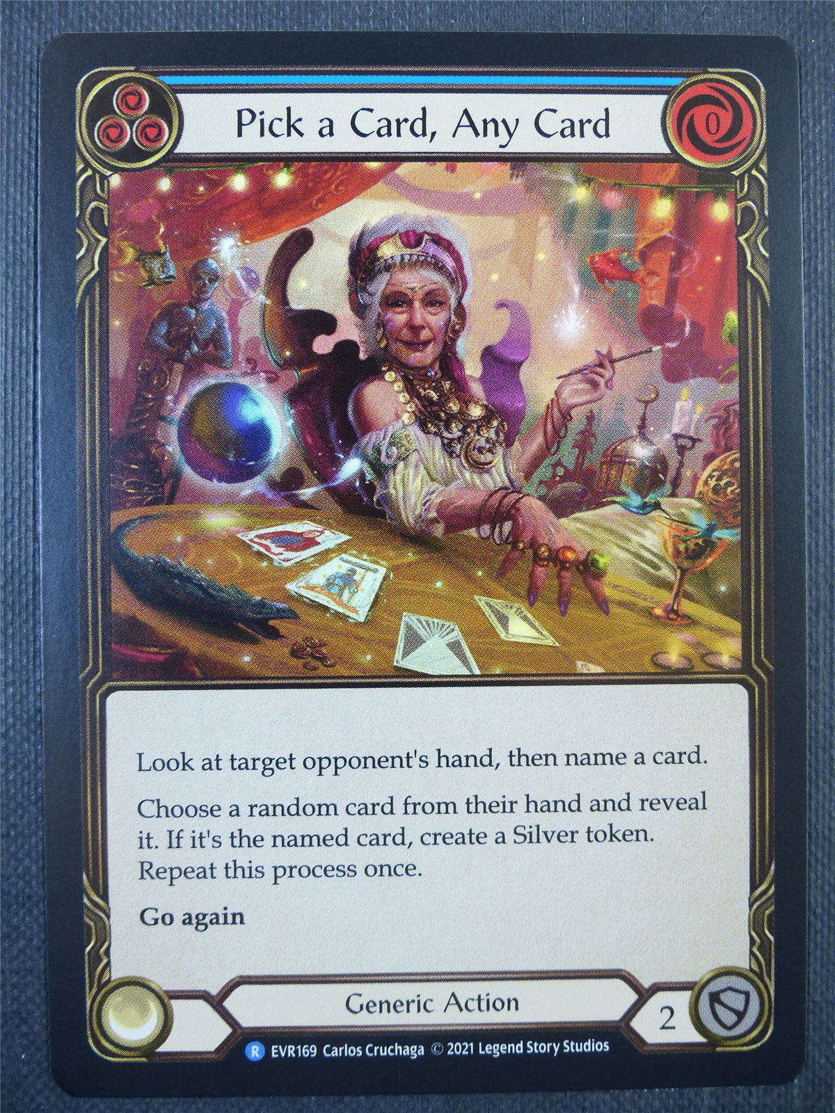 Pick a Card Any Card Blue Foil - 1st ed Everfest - Flesh & Blood Card #6FM