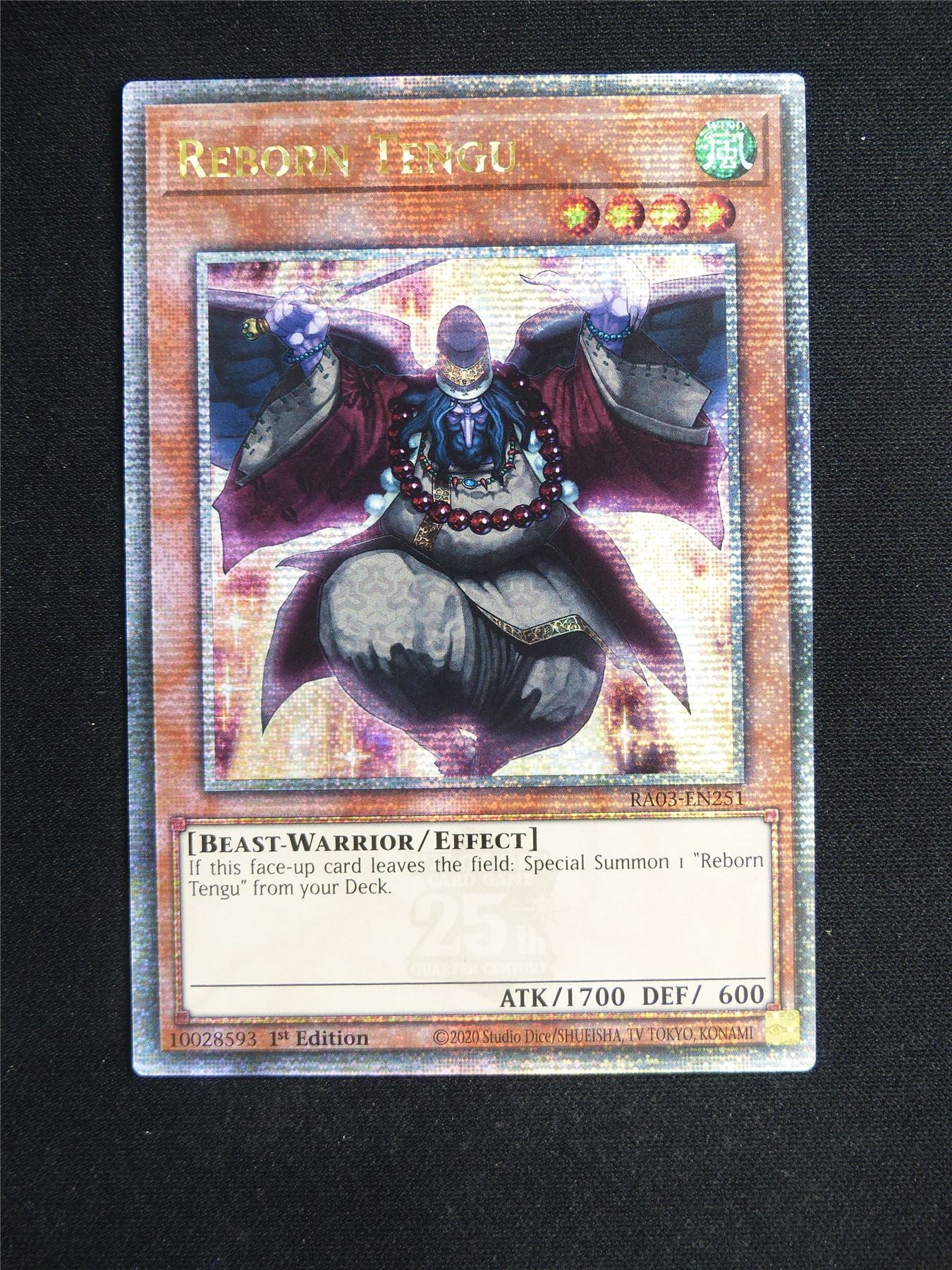 Reborn Tengu RA03 Quarter Century Rare - 1st ed Yugioh Card #242