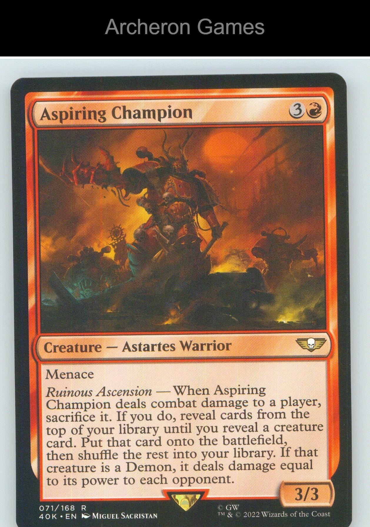 Aspiring Champion 71 R MTG Card NM/EX+