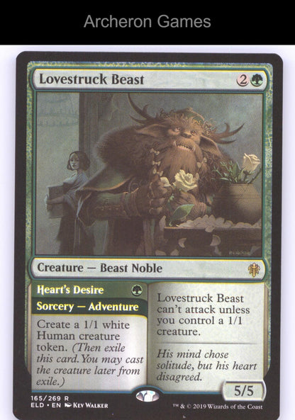 Lovestruck Beast 165 R MTG Card Throne of Eldraine