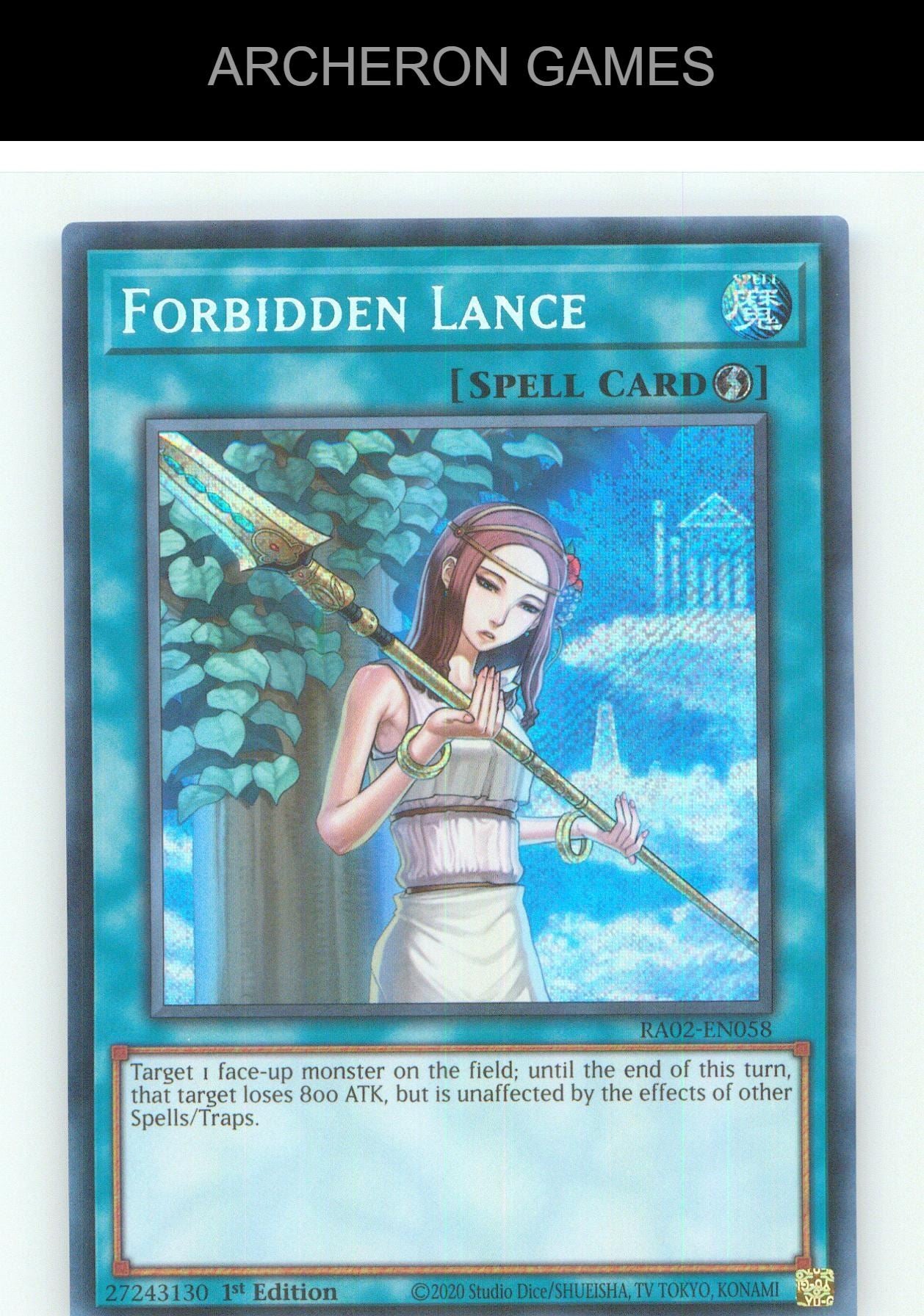 Forbidden Lance (Secret Rare) SEC YUGIOH Card 1st Edition