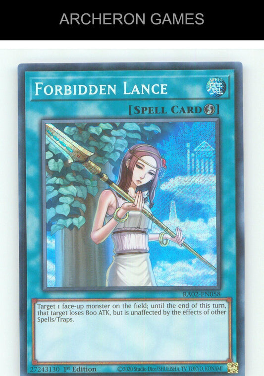 Forbidden Lance (Secret Rare) SEC YUGIOH Card 1st Edition