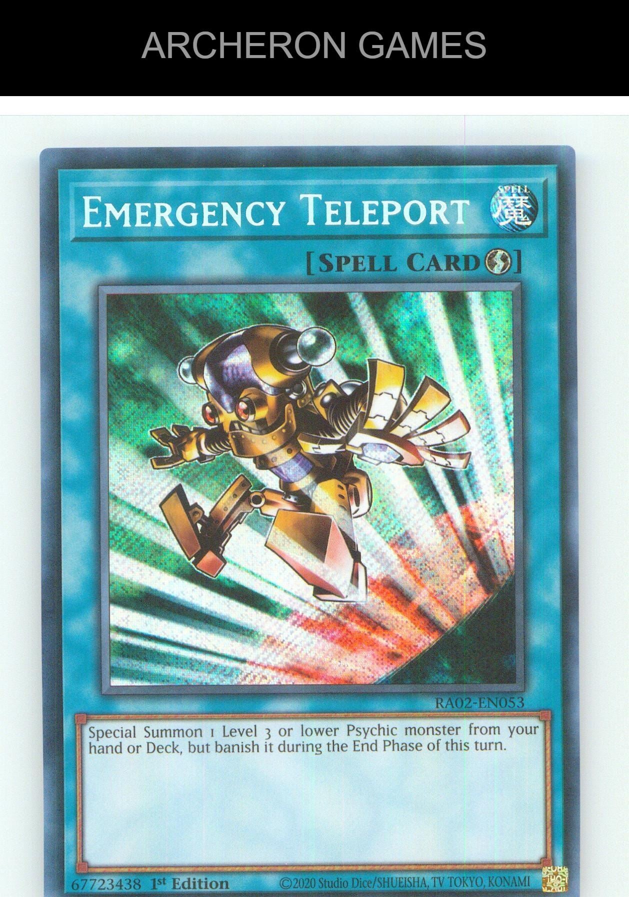 Emergency Teleport (Secret Rare) SEC YUGIOH Card 1st Edition