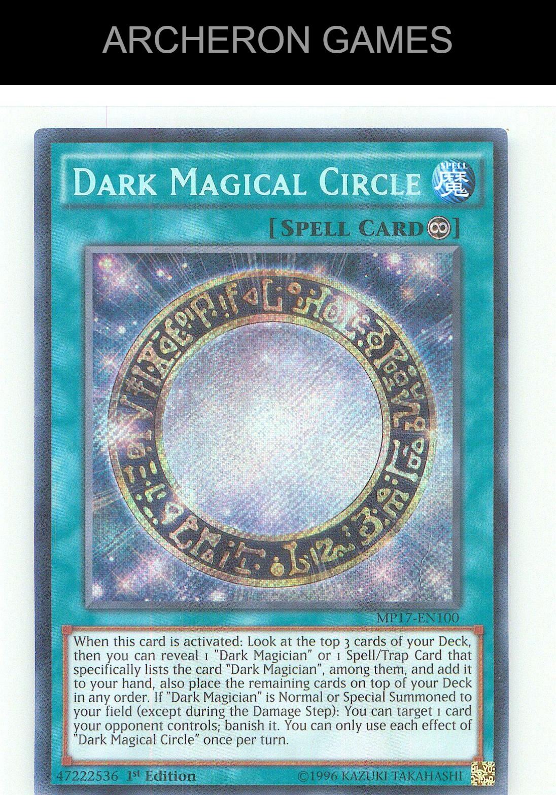 Dark Magical Circle SEC YUGIOH Card 1st Edition