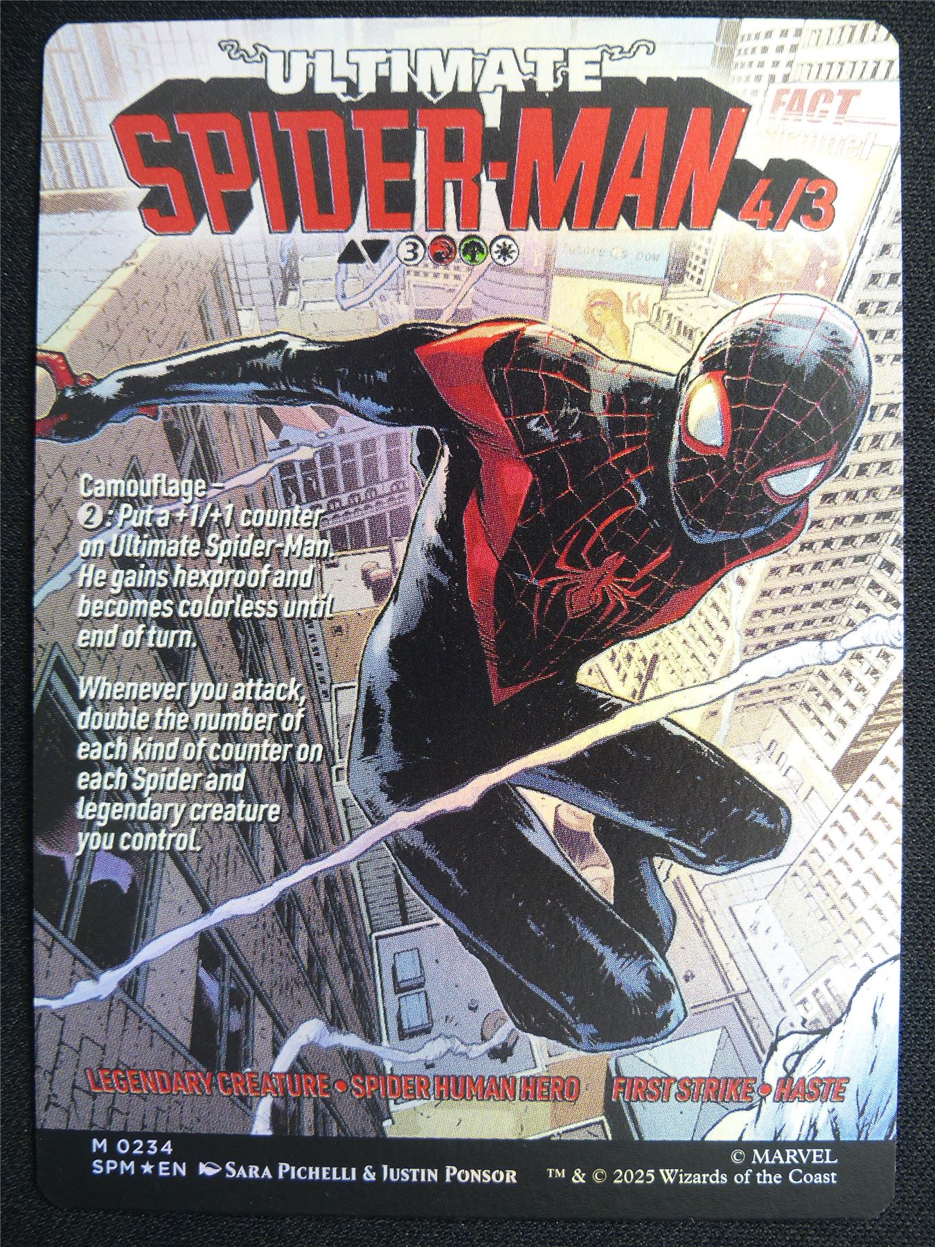 Miles Morales / Ultimate Spider-Man Borderless Foil - SPM - Mtg Card #4IG
