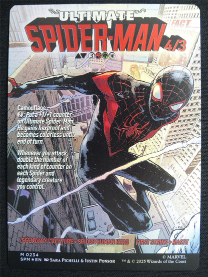 Miles Morales / Ultimate Spider-Man Borderless Foil - SPM - Mtg Card #4IG