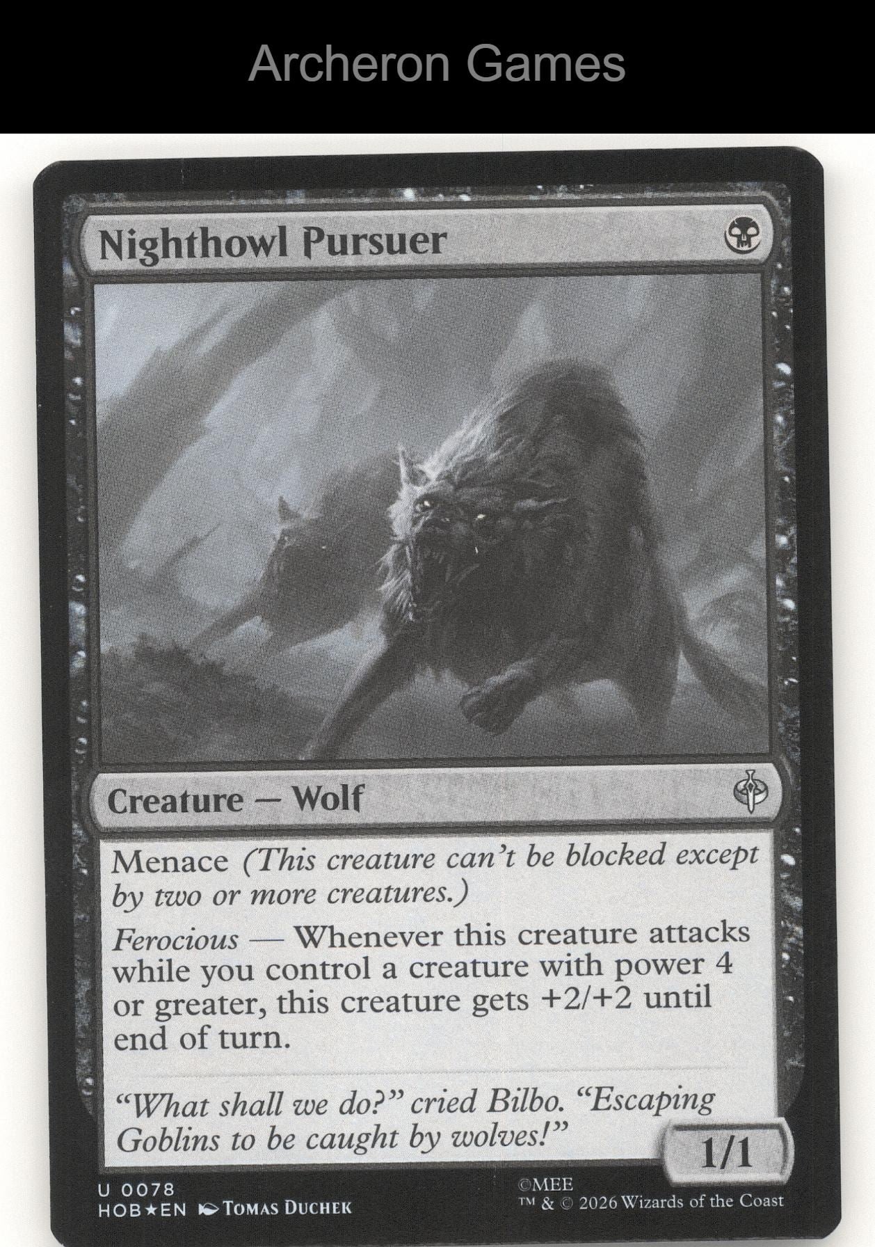 Nighthowl Pursuer HOB 78 UC MTG Card The Hobbit