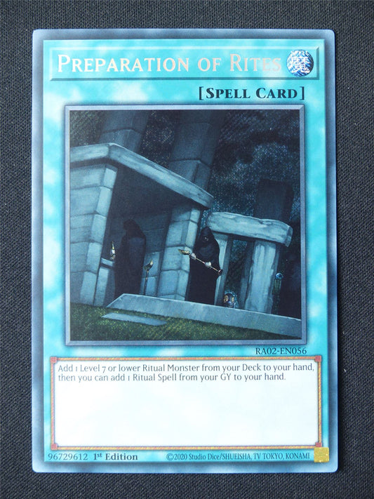 Preparation of Rites RA02 Secret Rare - 1st ed Yugioh Card #31O